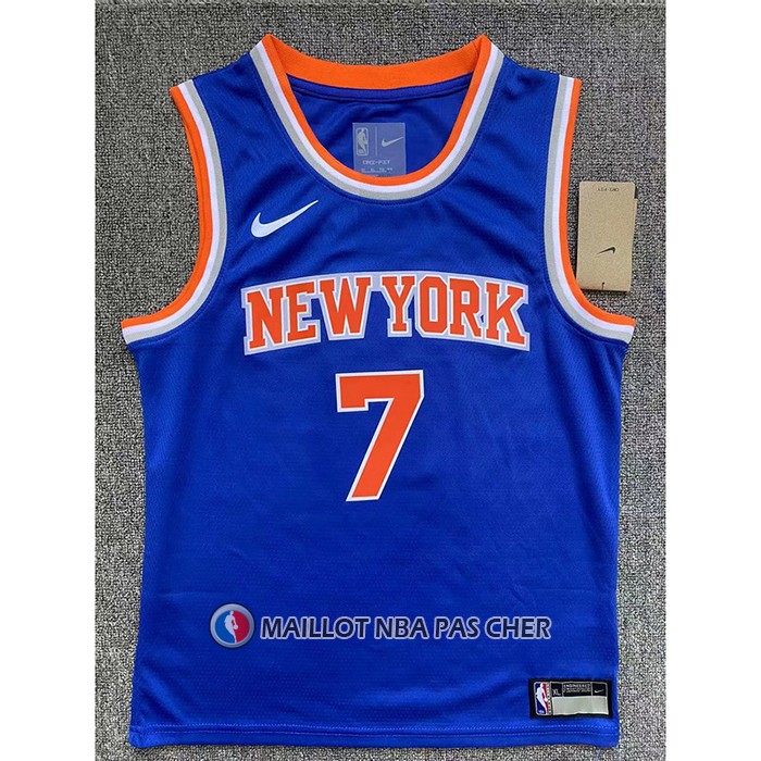 Maillot Enfant New York Knicks Carmelo Anthony NO 7 Icon Bleu